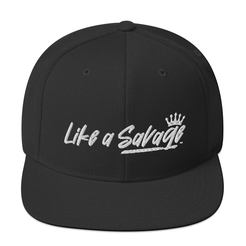 Like a Savage Black Snapback Hat