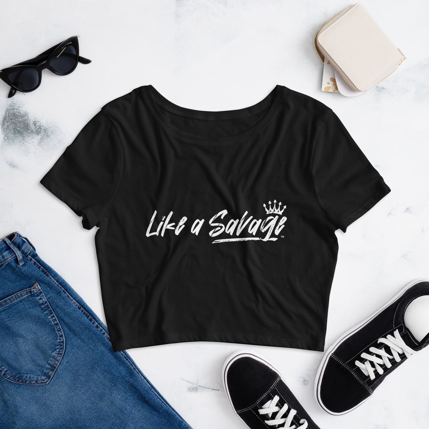 Like a Savage Women’s Crop Tee