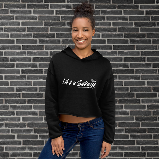 Women's 'Like a Savage' Cropped Hoodie